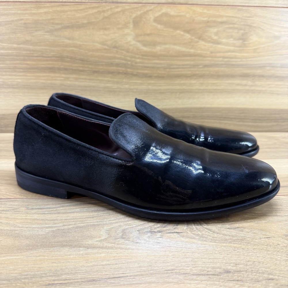 BRUNO MAGLI Picasso‎ Formal Loafers Slip On Mens 7.5 Black Patent Leather